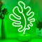 Summer Green Plant Neon Sign – LED Leaf Shaped Desk Light, USB/Battery Powered, Perfect for Bedroom & Nature Lovers